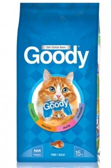 Goody Adult Balıklı 15 kg Kedi Maması kullananlar yorumlar